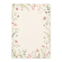 Watercolor Dainty Floral Wedding Program 