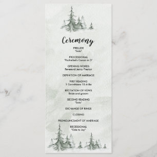 Programa Watercolor Fir Trees Boda de Invierno