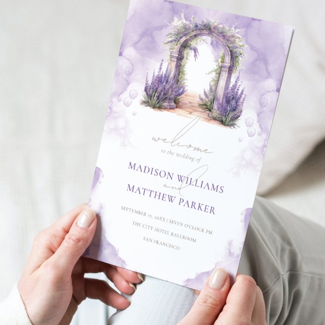 Programa Watercolor Lavender Garden Wedding (Subido por el creador)