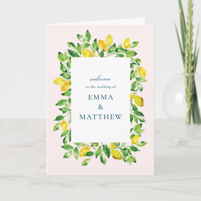 Programa Watercolor Lemon Mediterráneo plegado (Anverso)