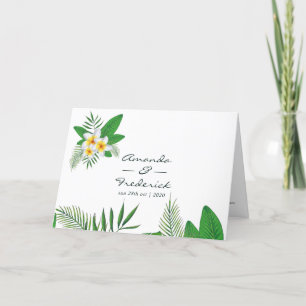 Programa Watercolor Tropical Leaves Beach Wedding