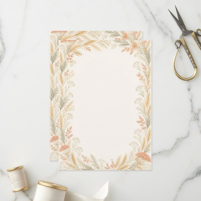 Programa Watercolor Wildflower Wedding Program  (Anverso/Reverso In Situ)