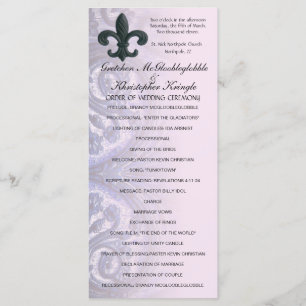 PROGRAMA WEDDING de indigo/rosa "fleur de lis"