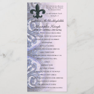 PROGRAMA WEDDING de indigo/rosa "fleur de lis"