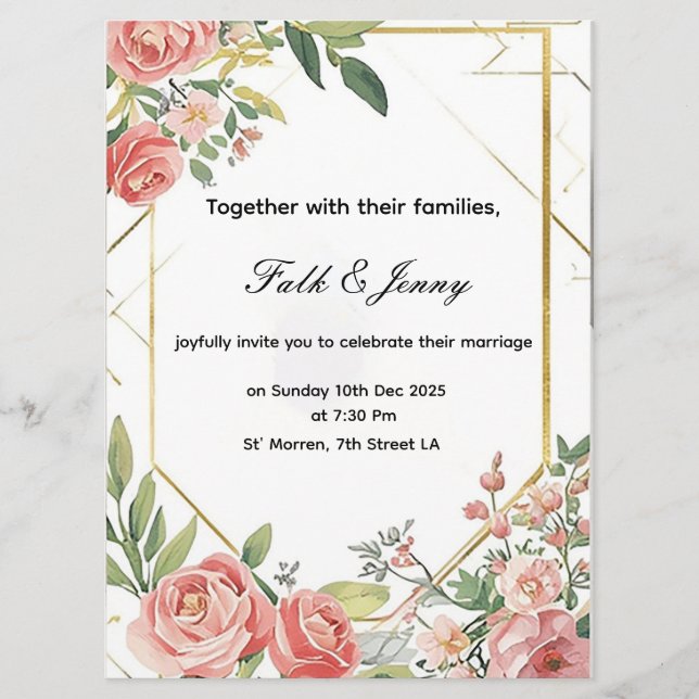 Programa wedding Invitation (Anverso)