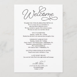 Programa Wedding Itinerary - Wedding Welcome Letter Beloved