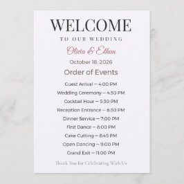 Programa Wedding Programs Flat Ceremony Elegant Keepsake