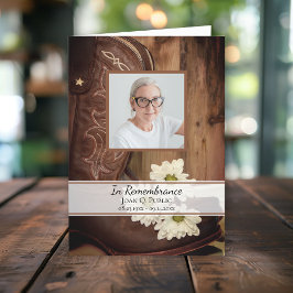 Programa White Daisies Cowboy Boots Servicio de Funerales O