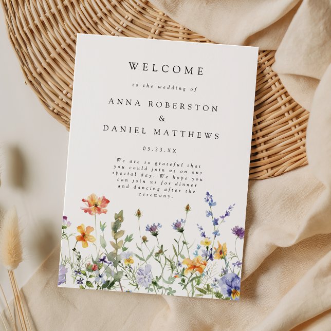Programa Wildflower Garden Wedding Program (Subido por el creador)