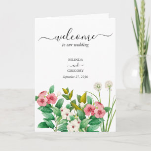 Programa Wildflowers Periwinkle Boda Orden de servicio