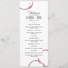 Programa Wine Stains Winery Vineyard Ceremony