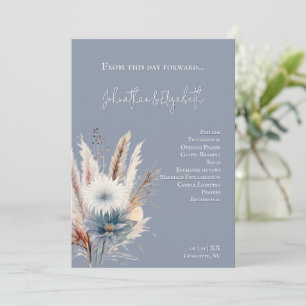 Programa Winter Boho Floral Boda Azul