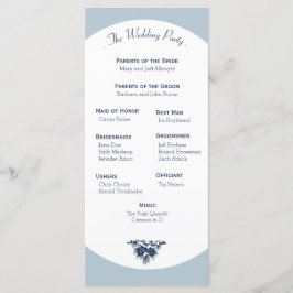 Programa Winter Mountain Pines Wedding Program Light