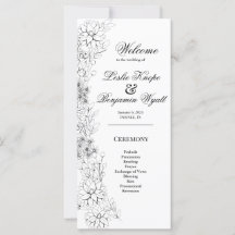 Programa Wreath de Dahlia en blanco y negro