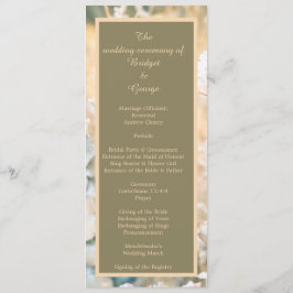 Programa y menú de bodas de Pastel de Flor Silvest