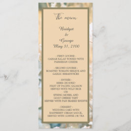 Programa y menú de bodas de Pastel de Flor Silvest