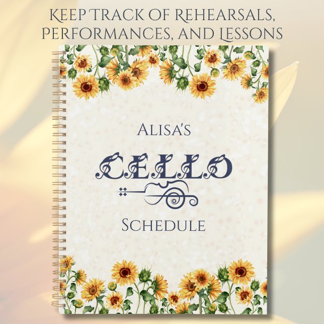 Programa y planificador de ensayos musicales de al (Organize rehearsals and concerts with a personalized cellist planner!)