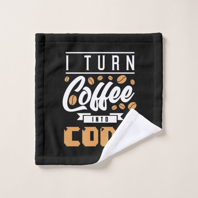 Programador Convierte El Café En Código (Toallita)