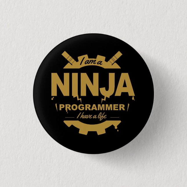 programador de botón pin - soy un ninja (Anverso)
