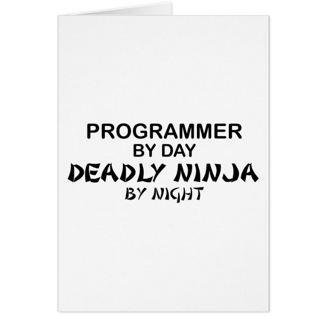 Programador Ninja mortal por noche (Frente)