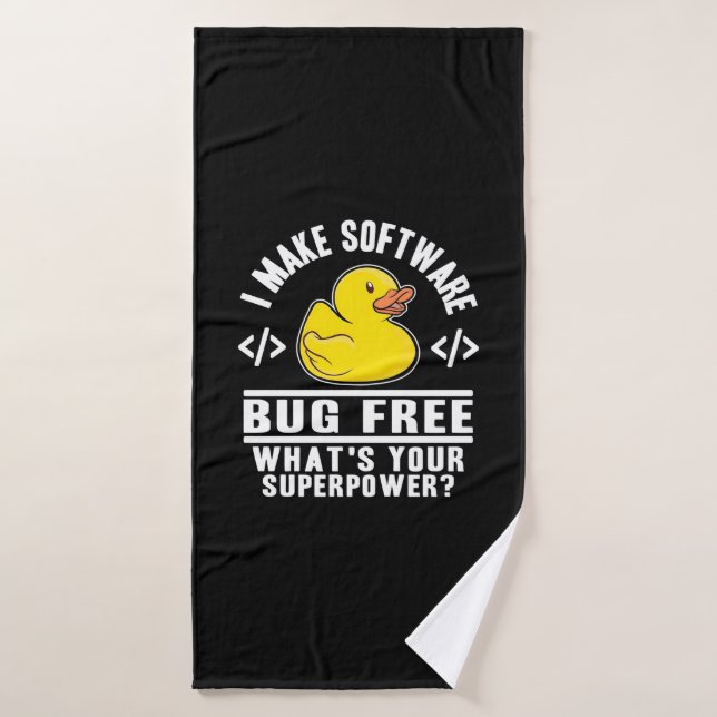 Programador para hacer software libre de fallos (Toalla de baño)
