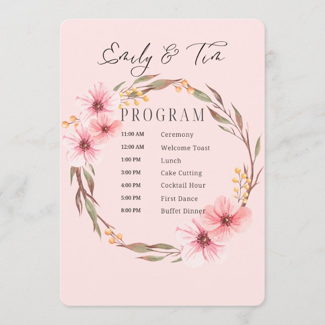 Programas de boda (Anverso)