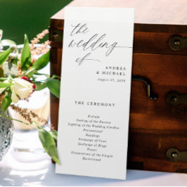 Programas de Boda Altos Elegantes Caligrafía Román