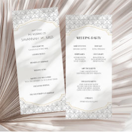 Programas de boda Art Deco Frame
