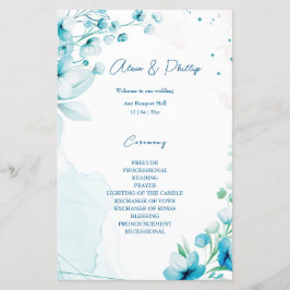 Programas de boda Blue Blossom & Breeze