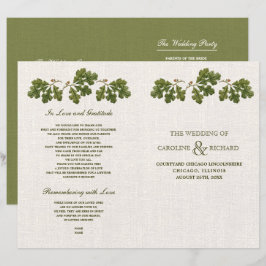 Programas de Boda Burlap de Leaks Vintage