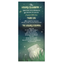 Programas de Boda Celestial Mason Jar Firefly