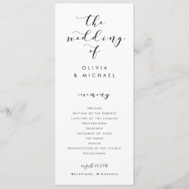 Programas de Boda con Caligrafía de Remolinos Dive