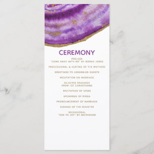 Programas de Boda de Agate Púrpura Dorado
