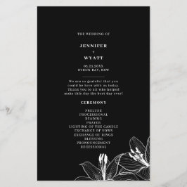 Programas de Boda de Alimentos Florales Negros y B