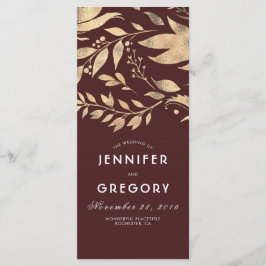 Programas de Boda de Borgoña y Oro Sale