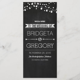 Programas de Boda de Chalkboard String Lights