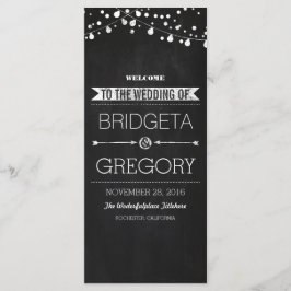 Programas de Boda de Chalkboard String Lights
