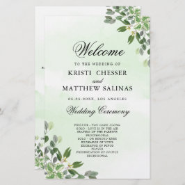 Programas de Boda de Eucalyptus Greenery