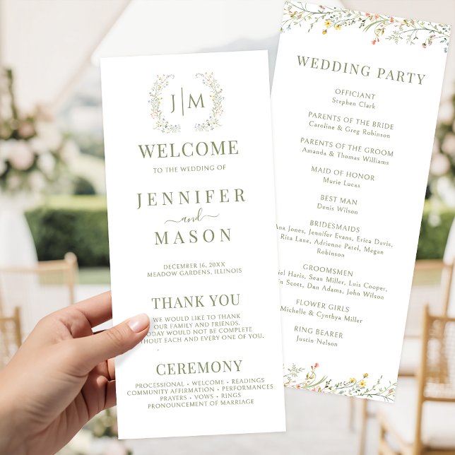 Programas de Boda de Flores de Pradera Silvestre C (Subido por el creador)