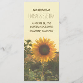 programas de boda de girasol
