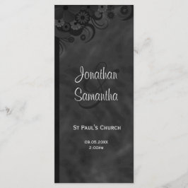Programas de Boda de Gótico de Floral Negra
