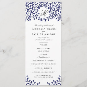 Programas de boda de jardín secreto - Armada