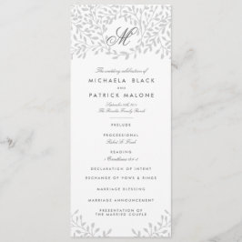 Programas de boda de jardín secreto - gris