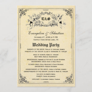 Programas de boda de libros de cuentos de hadas