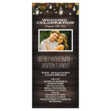 Programas de boda de Mason Jar con la Firefly Rust