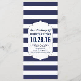 Programas de boda de moda de la Marina y las franj