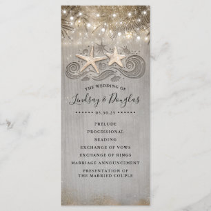 Programas de boda de pareja de estrella de mar dor