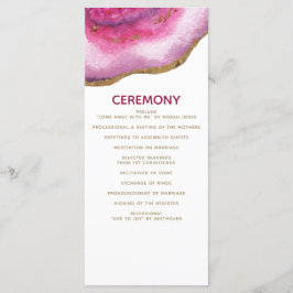 Programas de Boda de Pink Gilt Agate