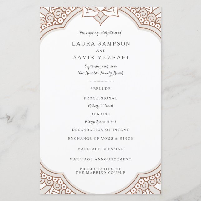 Programas de Boda Elegante Mehndi