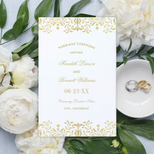 Programas de Boda Elegantes de Gloria Vintage en O